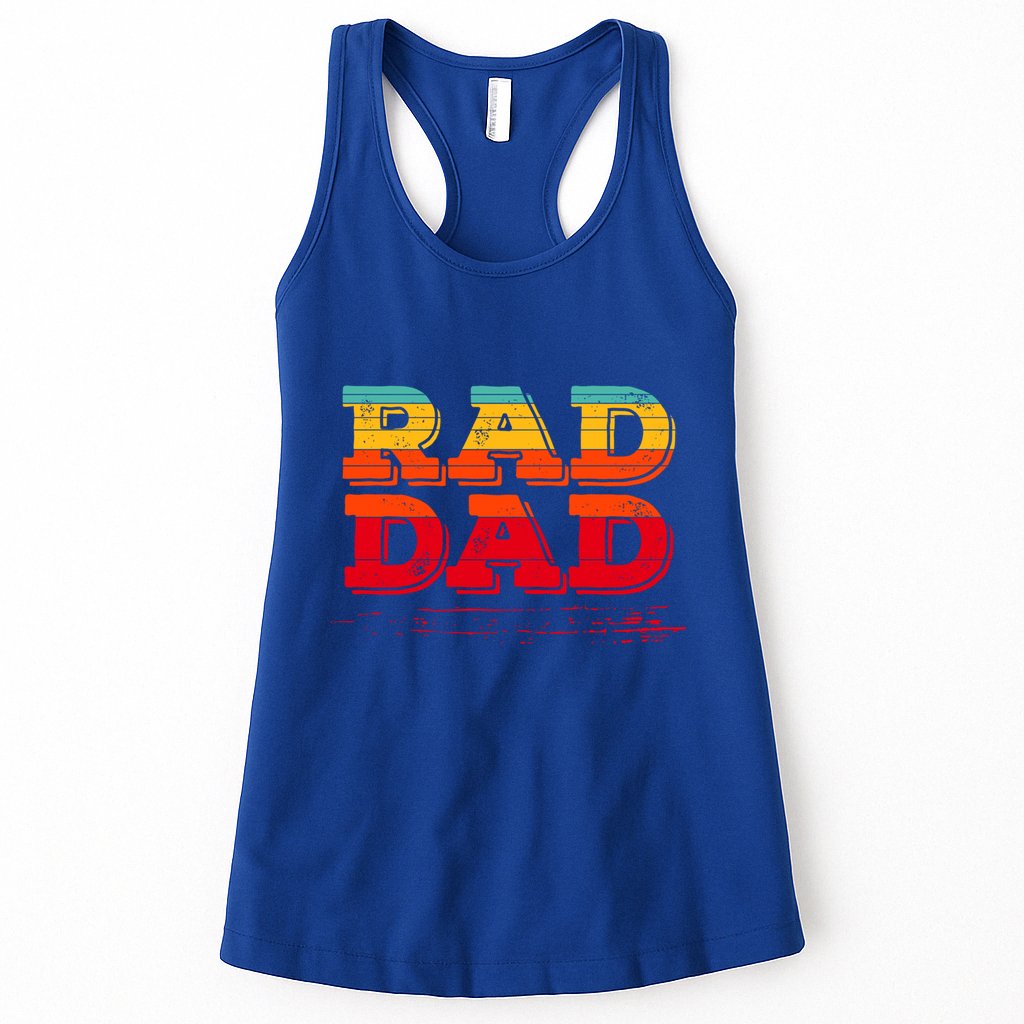Retro Vintage Rad Dad Funny Gift Womens Tank Top