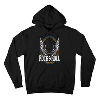 Retro Vintage Rock & Roll Guitar Wings Music Concert Band Hoodie