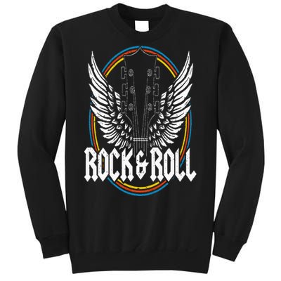 Retro Vintage Rock & Roll Guitar Wings Music Concert Band Sweatshirt