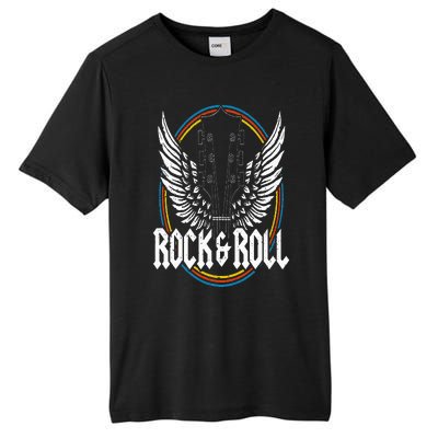 Retro Vintage Rock & Roll Guitar Wings Music Concert Band Tall Fusion ChromaSoft Performance T-Shirt