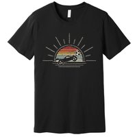 Retro Vintage Rocket Soccer Car Premium T-Shirt