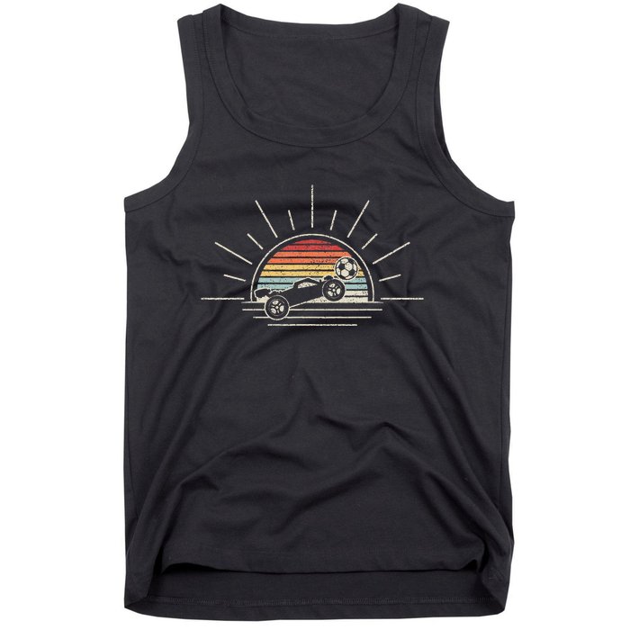 Retro Vintage Rocket Soccer Car Tank Top