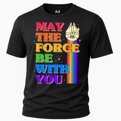 Retro Vintage Rainbow May The 4th May The Force Be With You Performance Shirt