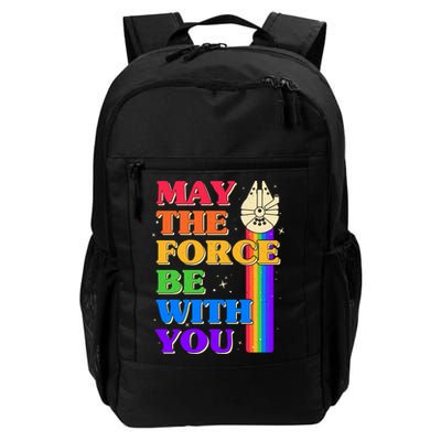 Retro Vintage Rainbow May The 4th May The Force Be With You Backpack