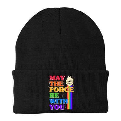 Retro Vintage Rainbow May The 4th May The Force Be With You Beanie