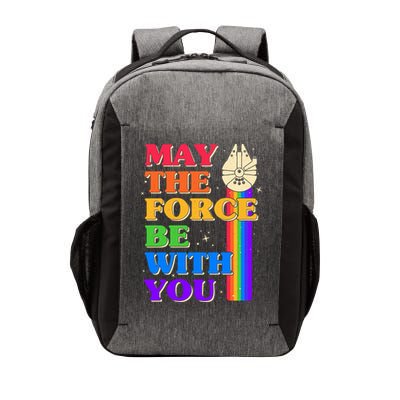 Retro Vintage Rainbow May The 4th May The Force Be With You Vector Backpack