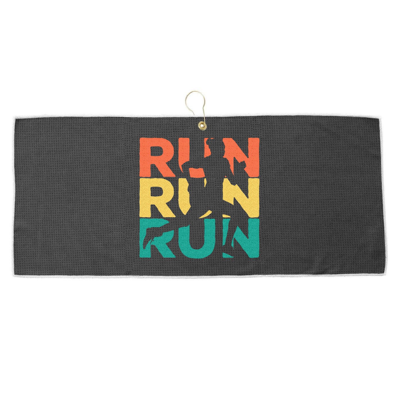 Retro Vintage Running Gift For Runners Large Microfiber Waffle Golf Towel