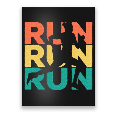 Retro Vintage Running Gift For Runners Poster