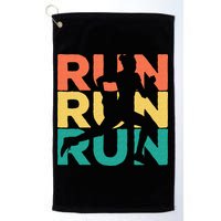 Retro Vintage Running Gift For Runners Golf Towel
