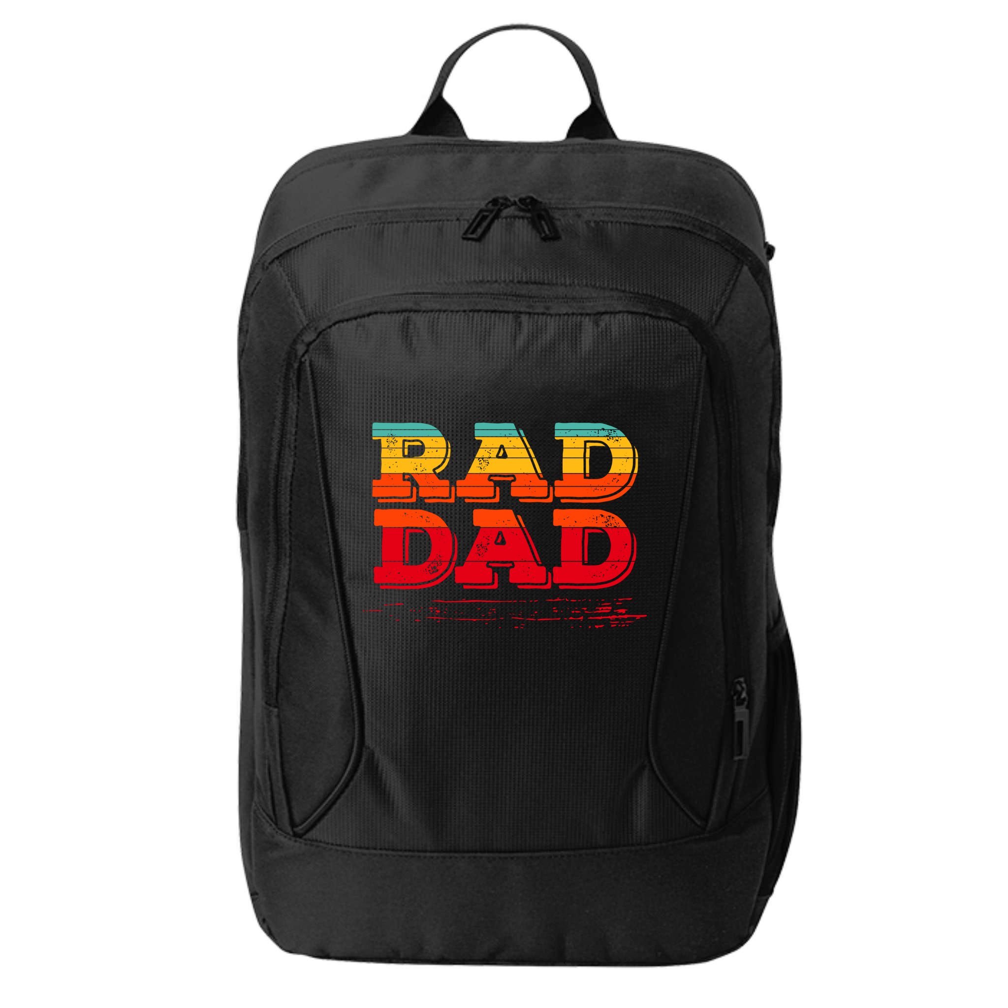 Retro Vintage Rad Dad Gift City Backpack