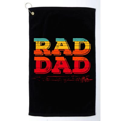 Retro Vintage Rad Dad Gift Golf Towel