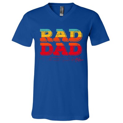 Retro Vintage Rad Dad Gift V-Neck T-Shirt