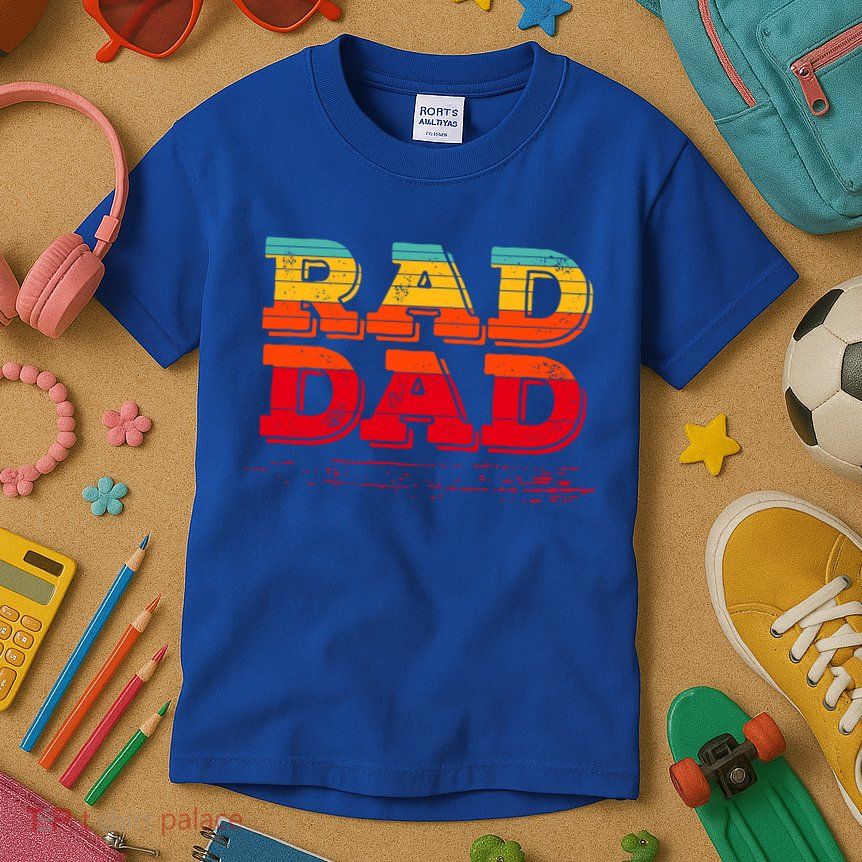 Retro Vintage Rad Dad Gift Kids T-Shirt