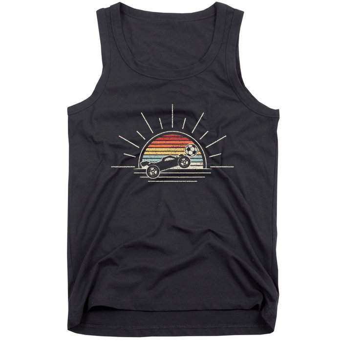 Retro Vintage Rocket Soccer Car Tank Top