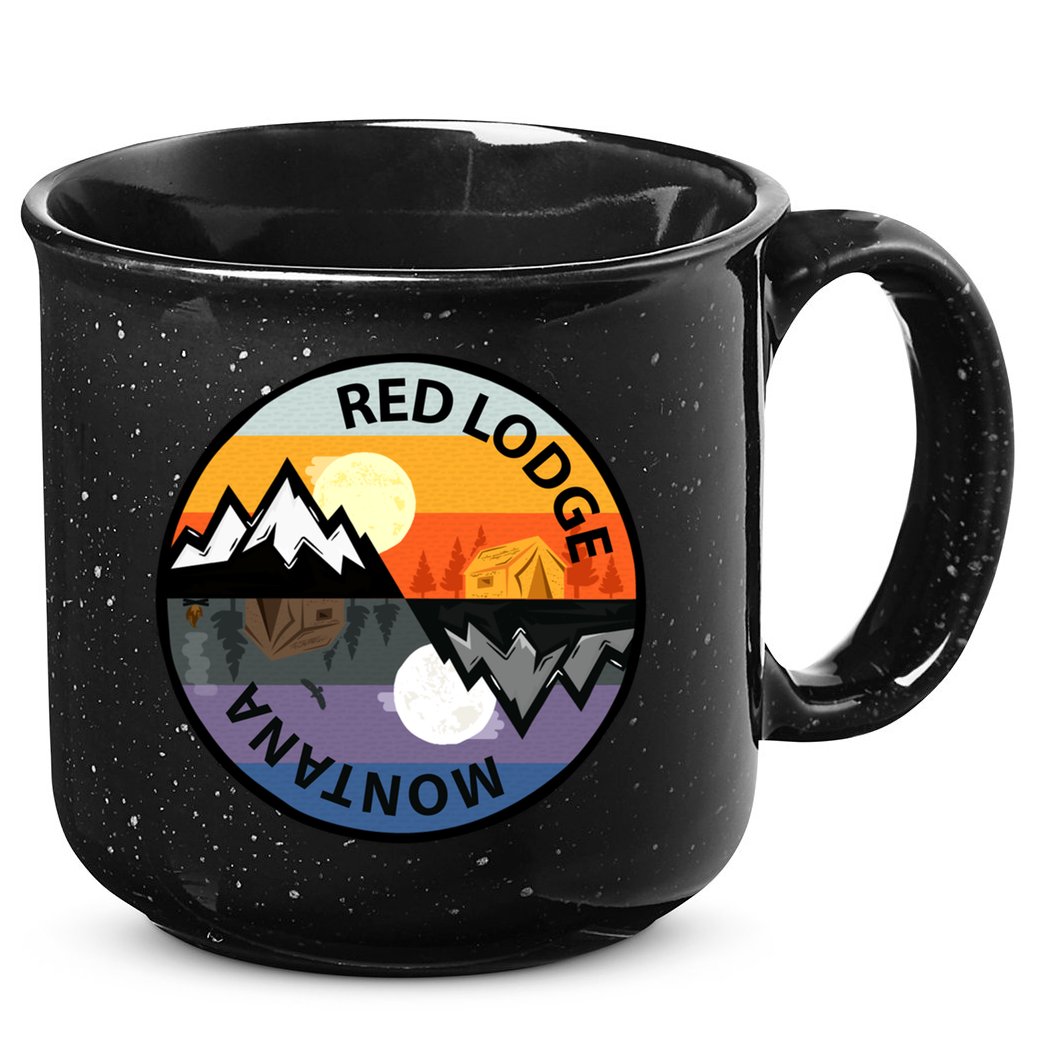 Retro Vintage Red Lodge Montana Souvenir Camping Meaningful Gift 15oz Campfire Ceramic Mug