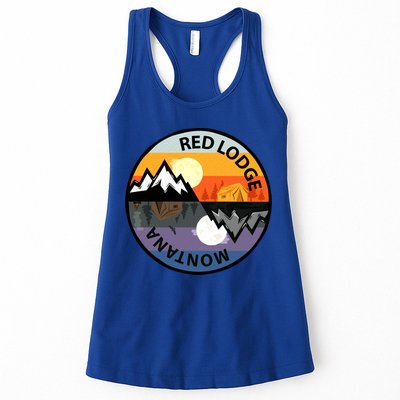 Retro Vintage Red Lodge Montana Souvenir Camping Meaningful Gift Womens Tank Top