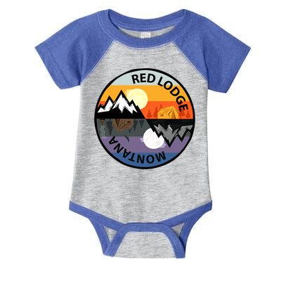 Retro Vintage Red Lodge Montana Souvenir Camping Meaningful Gift Infant Baby Jersey Bodysuit