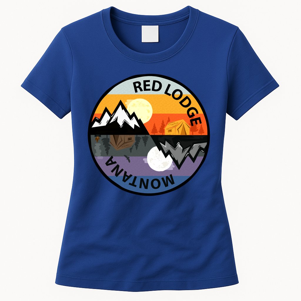 Retro Vintage Red Lodge Montana Souvenir Camping Meaningful Gift Womens T-Shirt