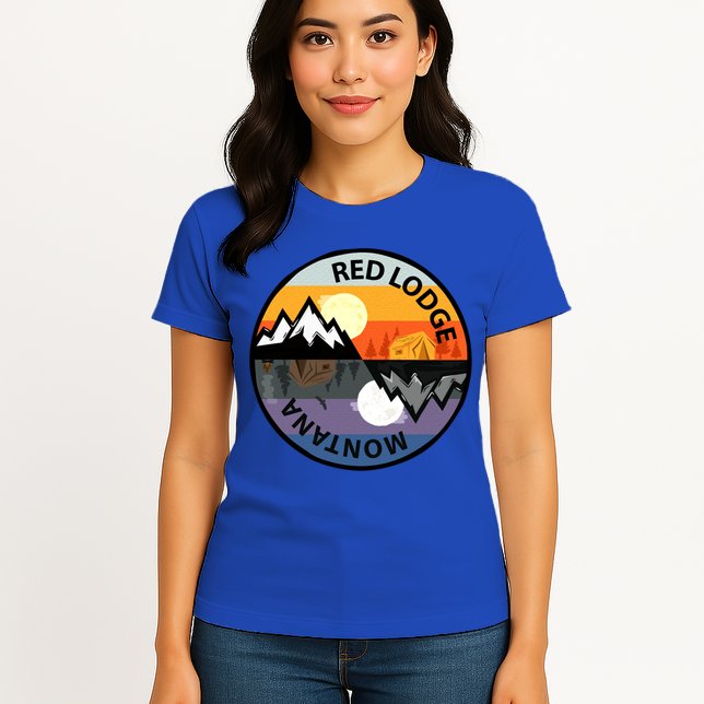 Retro Vintage Red Lodge Montana Souvenir Camping Meaningful Gift Womens T-Shirt