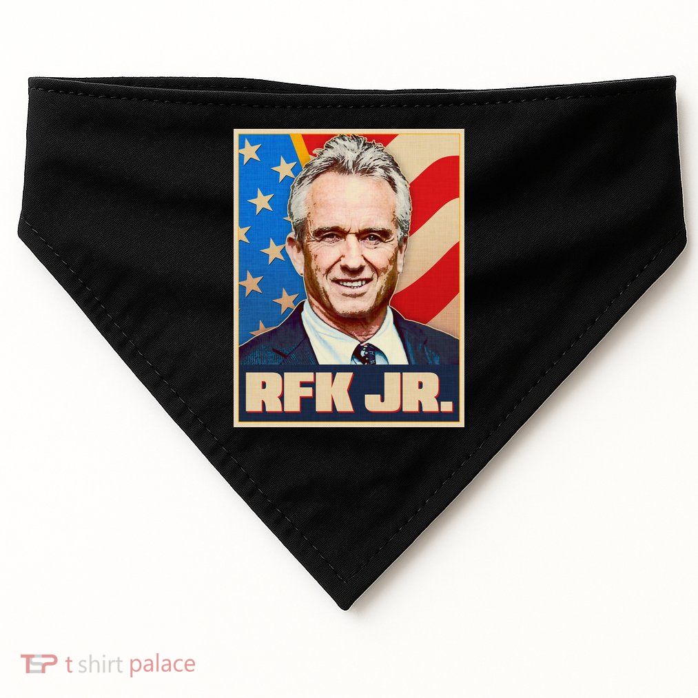 Retro Vintage RFK Jr. Election Poster Robert F. Kennedy Jr. USA-Made Doggie Bandana