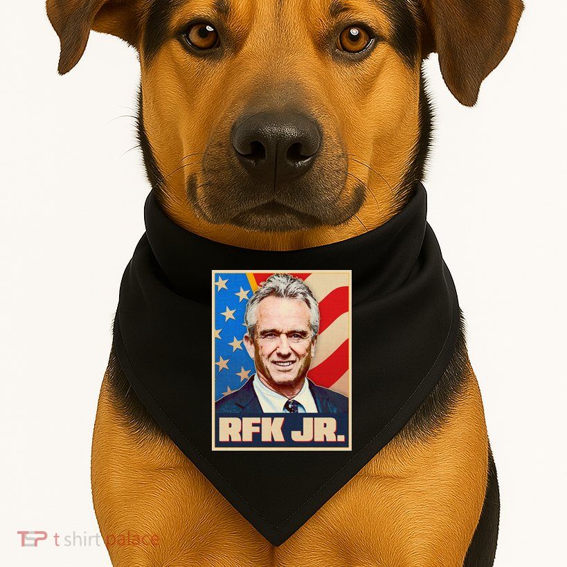 Retro Vintage RFK Jr. Election Poster Robert F. Kennedy Jr. USA-Made Doggie Bandana