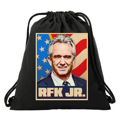Retro Vintage RFK Jr. Election Poster Robert F. Kennedy Jr. Drawstring Bag