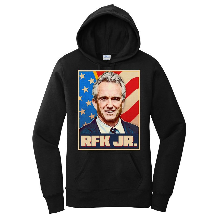 Retro Vintage RFK Jr. Election Poster Robert F. Kennedy Jr. Women's Pullover Hoodie