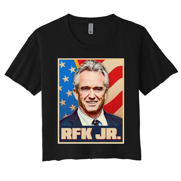 Retro Vintage RFK Jr. Election Poster Robert F. Kennedy Jr. Crop Top