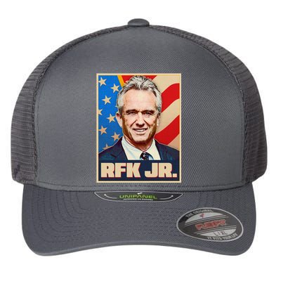 Retro Vintage RFK Jr. Election Poster Robert F. Kennedy Jr. Flexfit Unipanel Trucker Cap