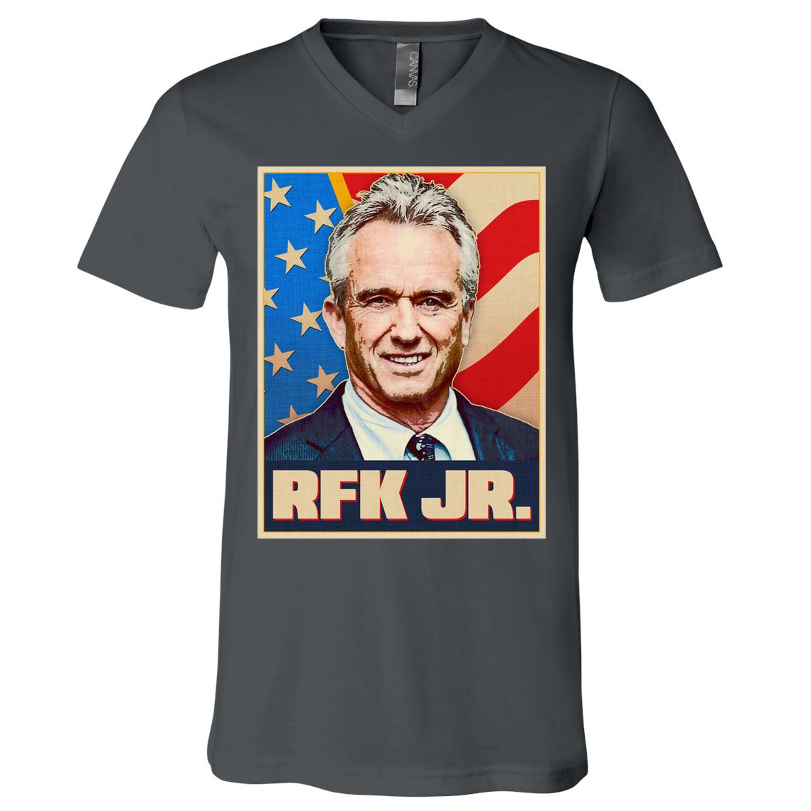 Retro Vintage RFK Jr. Election Poster Robert F. Kennedy Jr. V-Neck T-Shirt