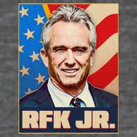 Retro Vintage RFK Jr. Election Poster Robert F. Kennedy Jr. Women's V-Neck T-Shirt