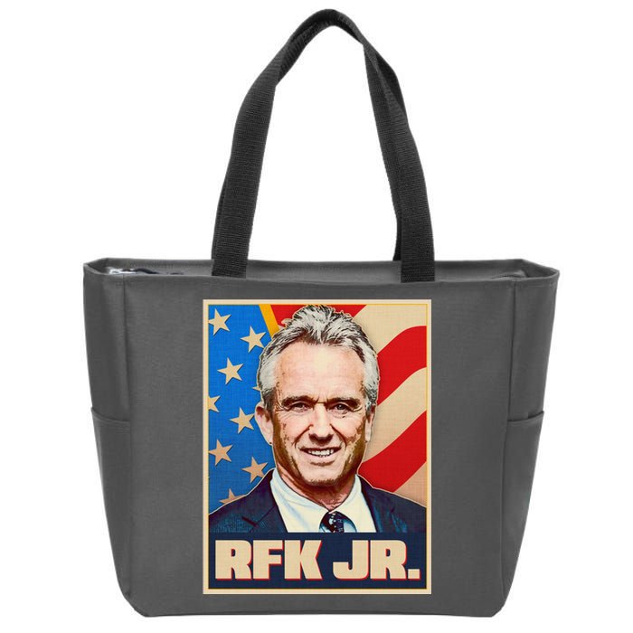 Retro Vintage RFK Jr. Election Poster Robert F. Kennedy Jr. Zip Tote Bag