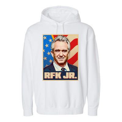 Retro Vintage RFK Jr. Election Poster Robert F. Kennedy Jr. Garment-Dyed Fleece Hoodie