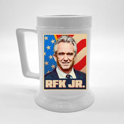 Retro Vintage RFK Jr. Election Poster Robert F. Kennedy Jr. Beer Stein