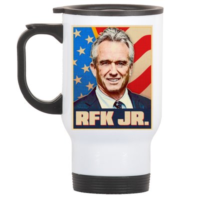 Retro Vintage RFK Jr. Election Poster Robert F. Kennedy Jr. Stainless Steel Travel Mug