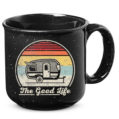 Retro Vintage Shasta Trailer The Good Life Camper Camping 15oz Campfire Ceramic Mug