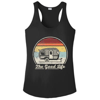 Retro Vintage Shasta Trailer The Good Life Camper Camping Ladies PosiCharge Competitor Racerback Tank