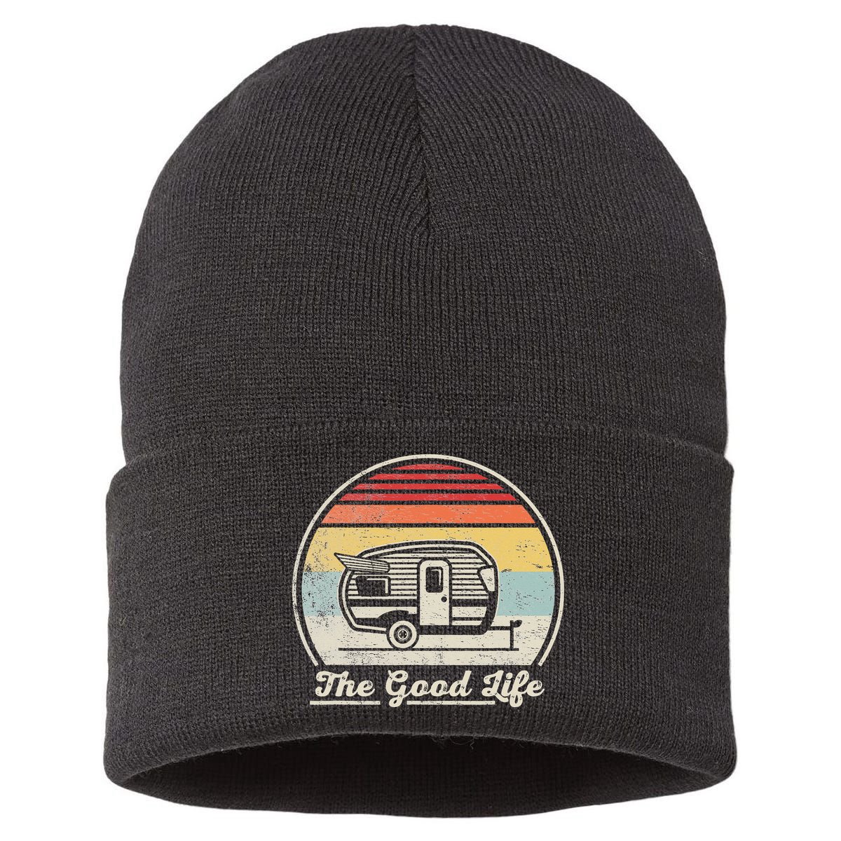 Retro Vintage Shasta Trailer The Good Life Camper Camping Sustainable Knit Beanie