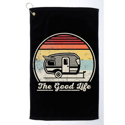 Retro Vintage Shasta Trailer The Good Life Camper Camping Golf Towel