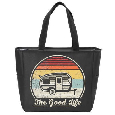 Retro Vintage Shasta Trailer The Good Life Camper Camping Zip Tote Bag