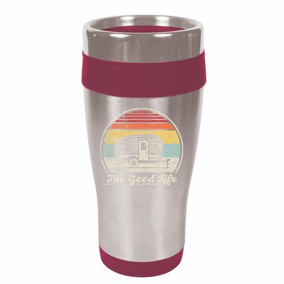 Retro Vintage Shasta Trailer The Good Life Camper Camping 16oz Travel Tumbler
