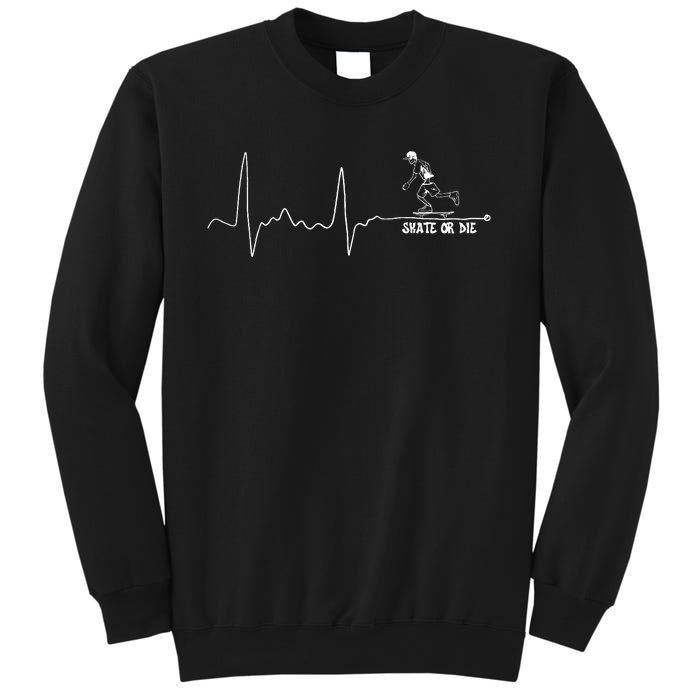 Retro Vintage Santa Cruz California Heartbeat Skateboard Sweatshirt