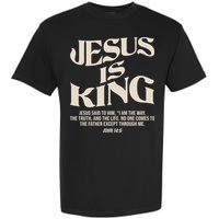 Retro Vintage Style Jesus Is King John 14:6 Garment-Dyed Heavyweight T-Shirt