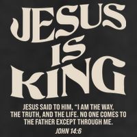 Retro Vintage Style Jesus Is King John 14:6 Garment-Dyed Heavyweight T-Shirt