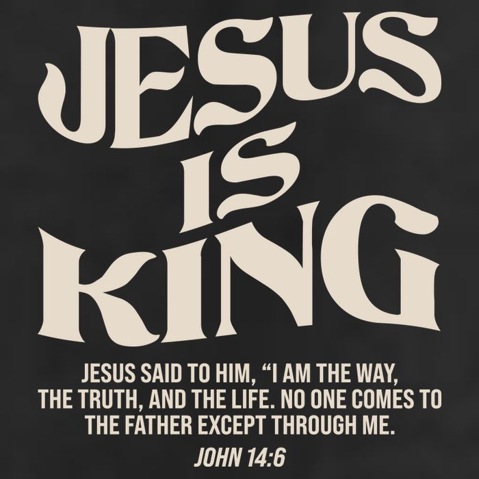 Retro Vintage Style Jesus Is King John 14:6 Garment-Dyed Heavyweight T-Shirt