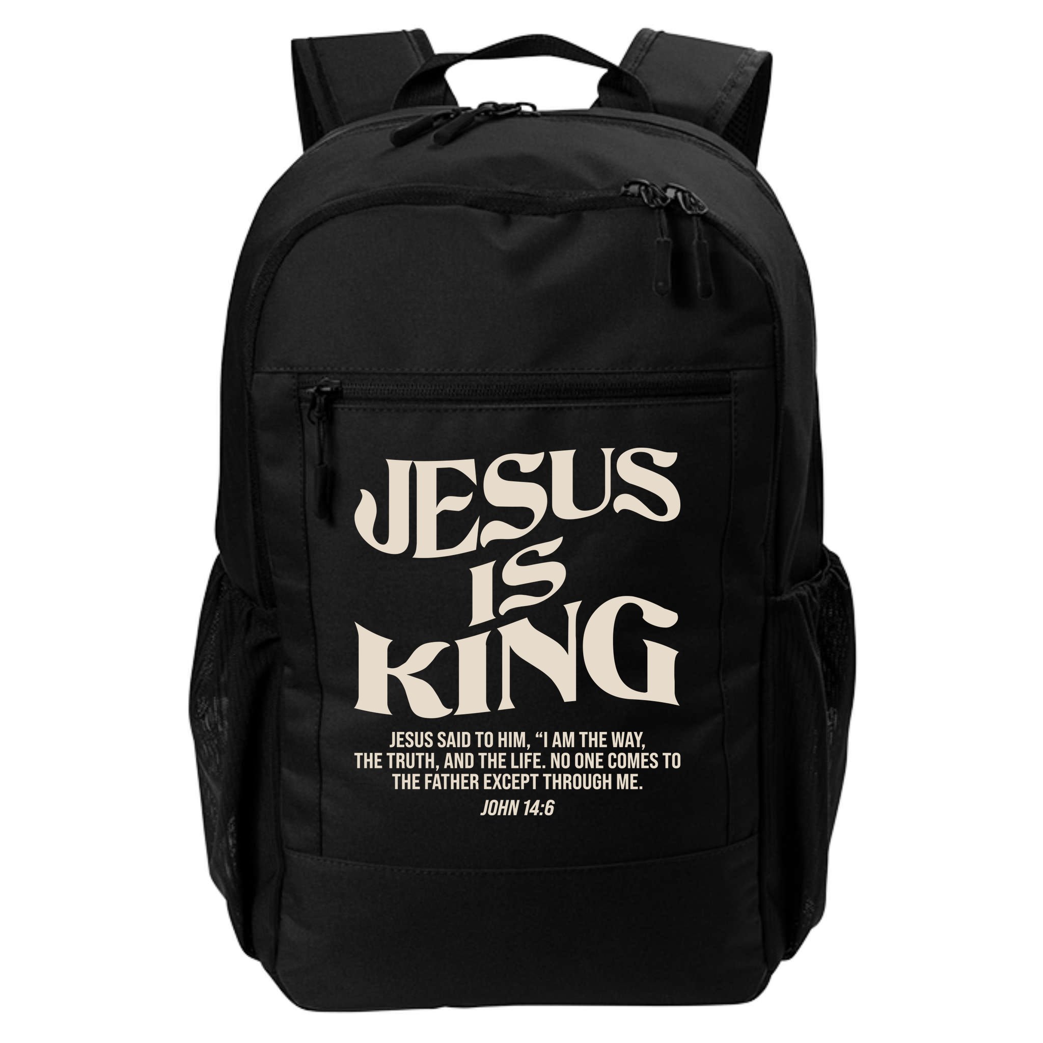 Retro Vintage Style Jesus Is King John 14:6 Backpack