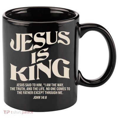 Retro Vintage Style Jesus Is King John 14:6 11oz C Handle Ceramic Mug