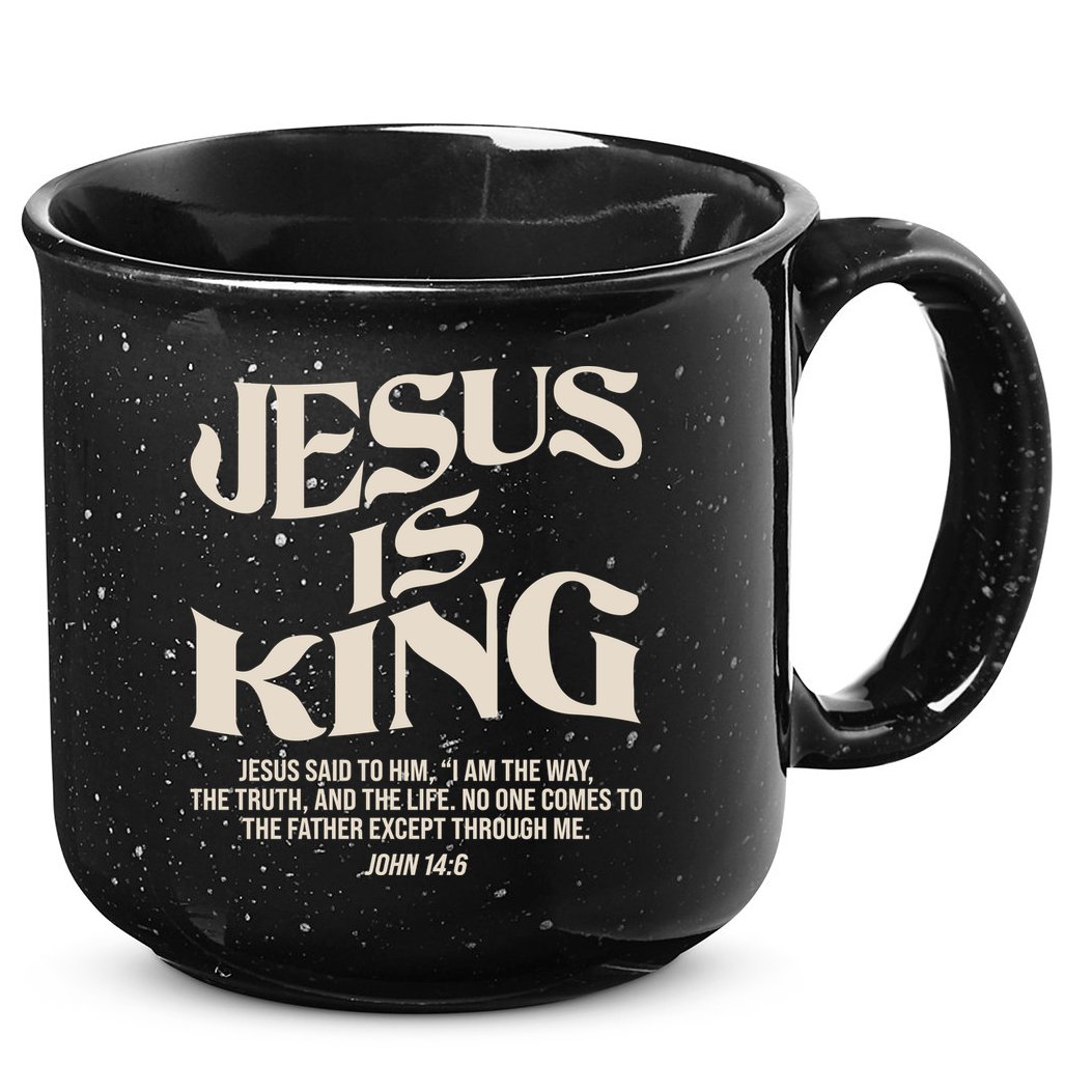 Retro Vintage Style Jesus Is King John 14:6 15oz Campfire Ceramic Mug