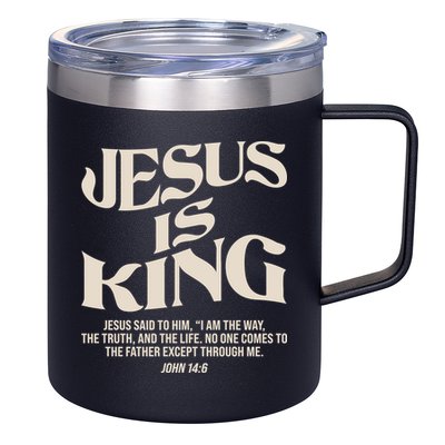 Retro Vintage Style Jesus Is King John 14:6 12oz Stainless Steel Coffee Mug