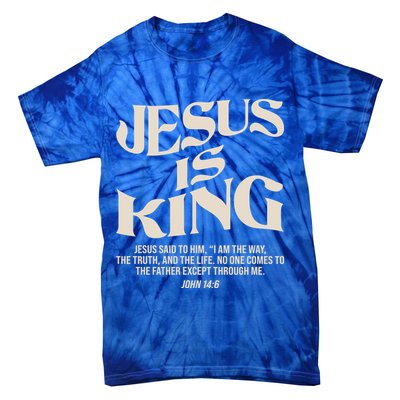 Retro Vintage Style Jesus Is King John 14:6 Tie-Dye T-Shirt